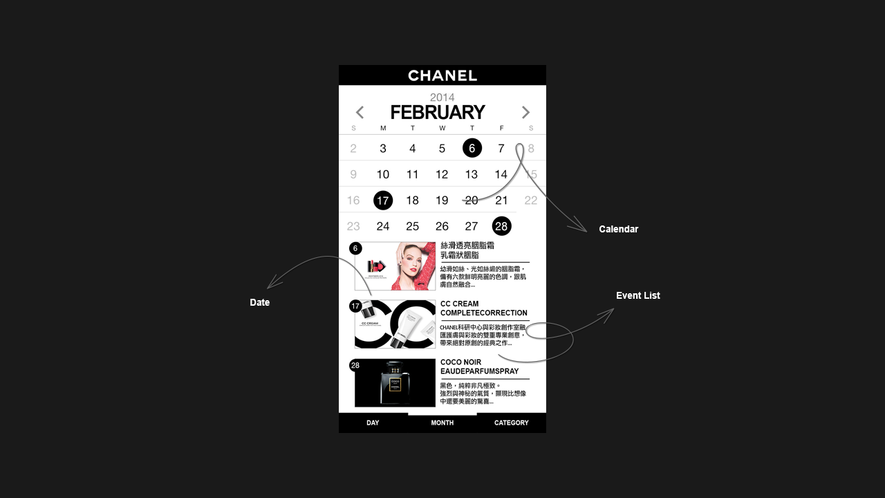 Chanel Fashion Calendar — sequence frame