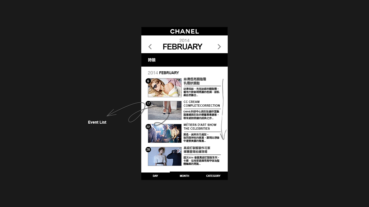Chanel Fashion Calendar — sequence frame