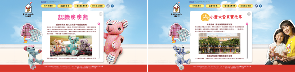 Microsite content — meet McBear and the real stories of the children it reached