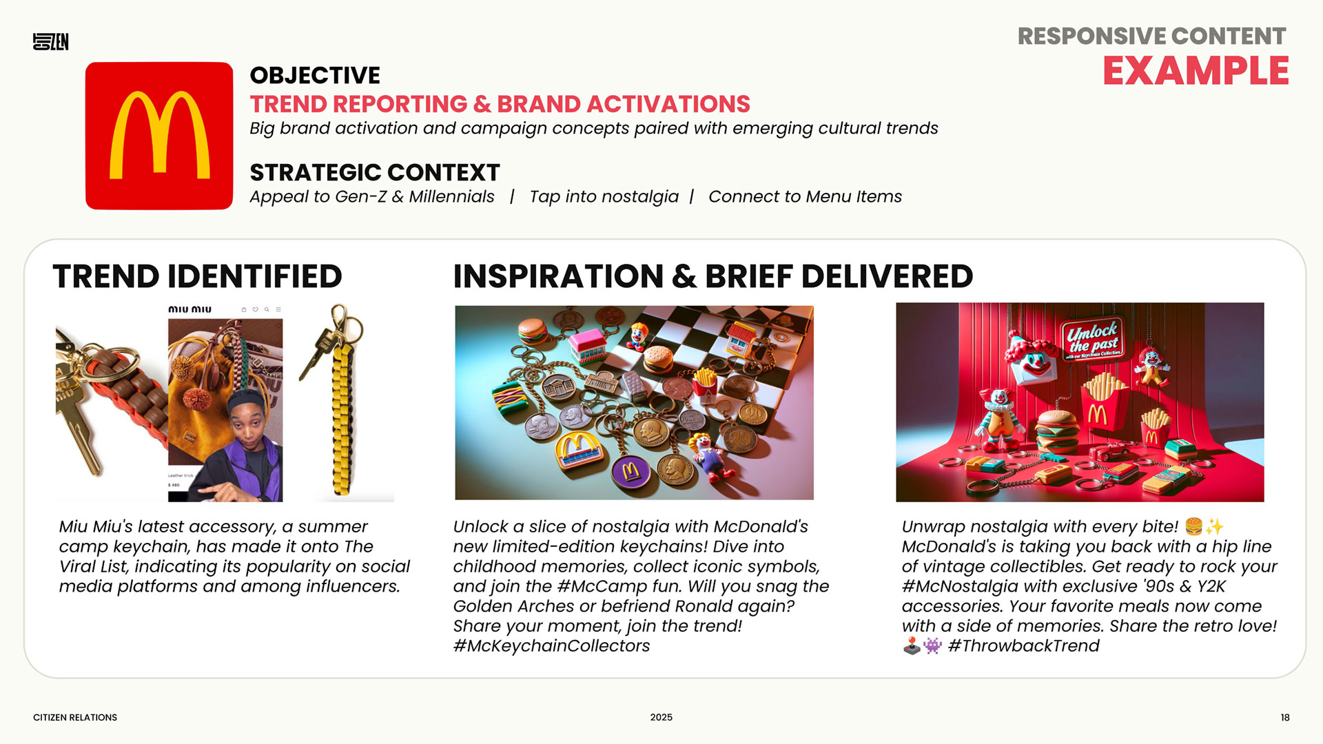 In the wild — McDonald's trend reporting and brand activation example