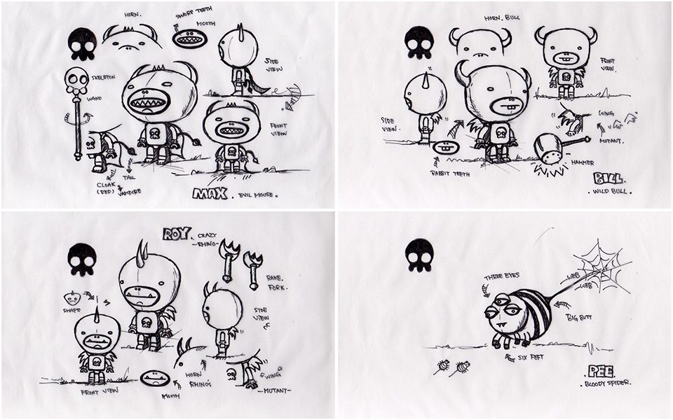 Villains — Max · Bill · Roy · Pee