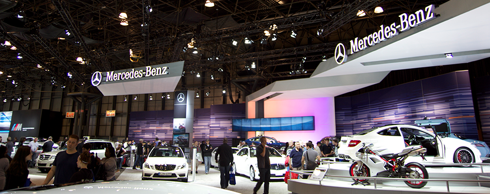 Mercedes-Benz auto show stand