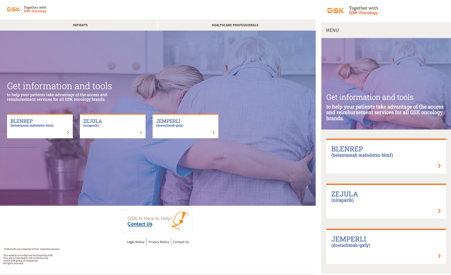 Together with GSK Oncology — product selection